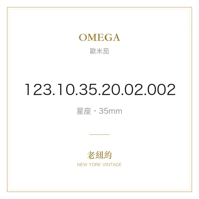 OMEGA 123.10.35.20.02.002 星座