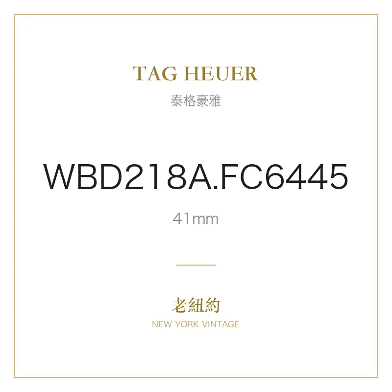 TAG HEUER WBD218A.FC6445 