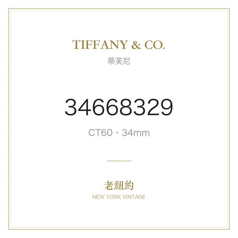 TIFFANY & CO. CT60 3-Hand 34mm CT60
