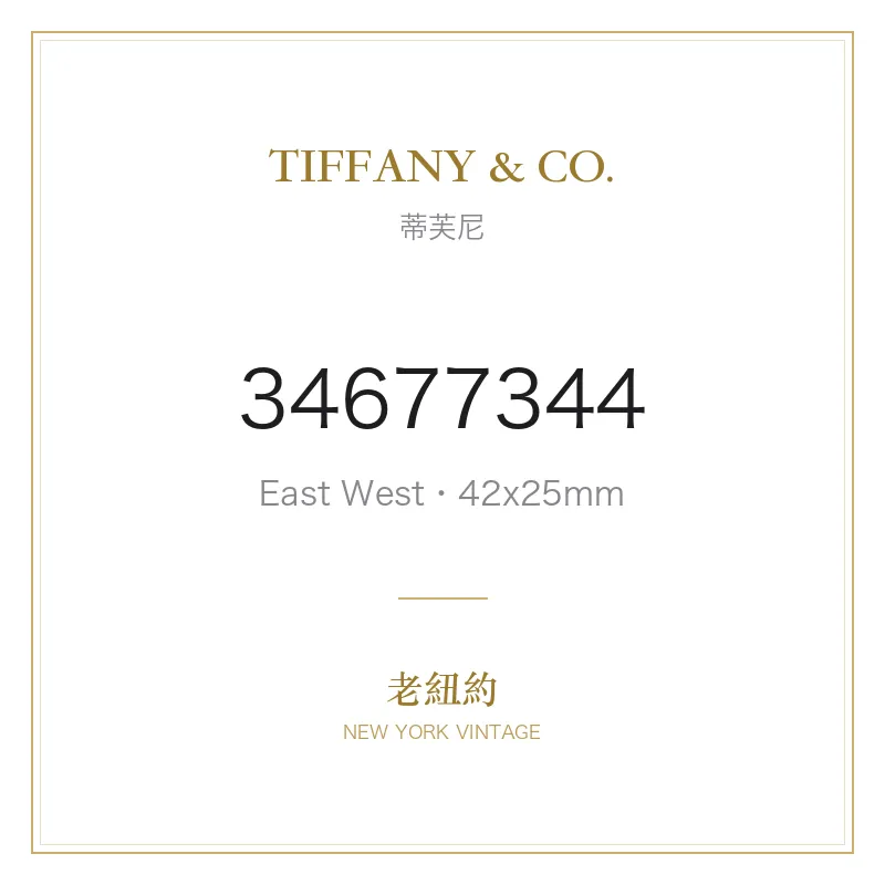 TIFFANY & CO. East West 2-Hand 42x25mm East West