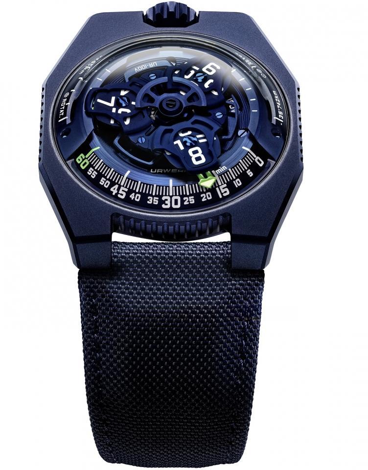 URWERK UR-100V BLUE SATELLITE