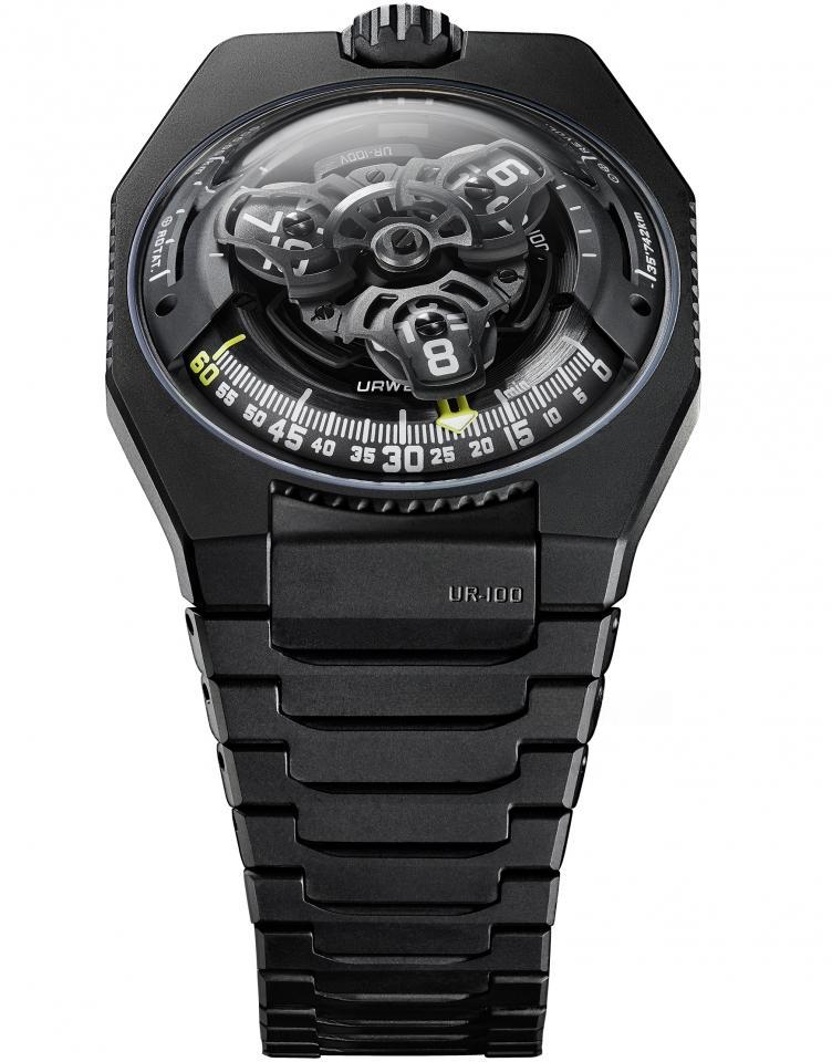 URWERK UR-100V FULL BLACK TITANIUM JACKET SATELLITE